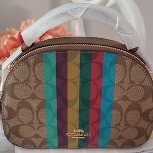 Coach Serena Satchel, Signature Stripe